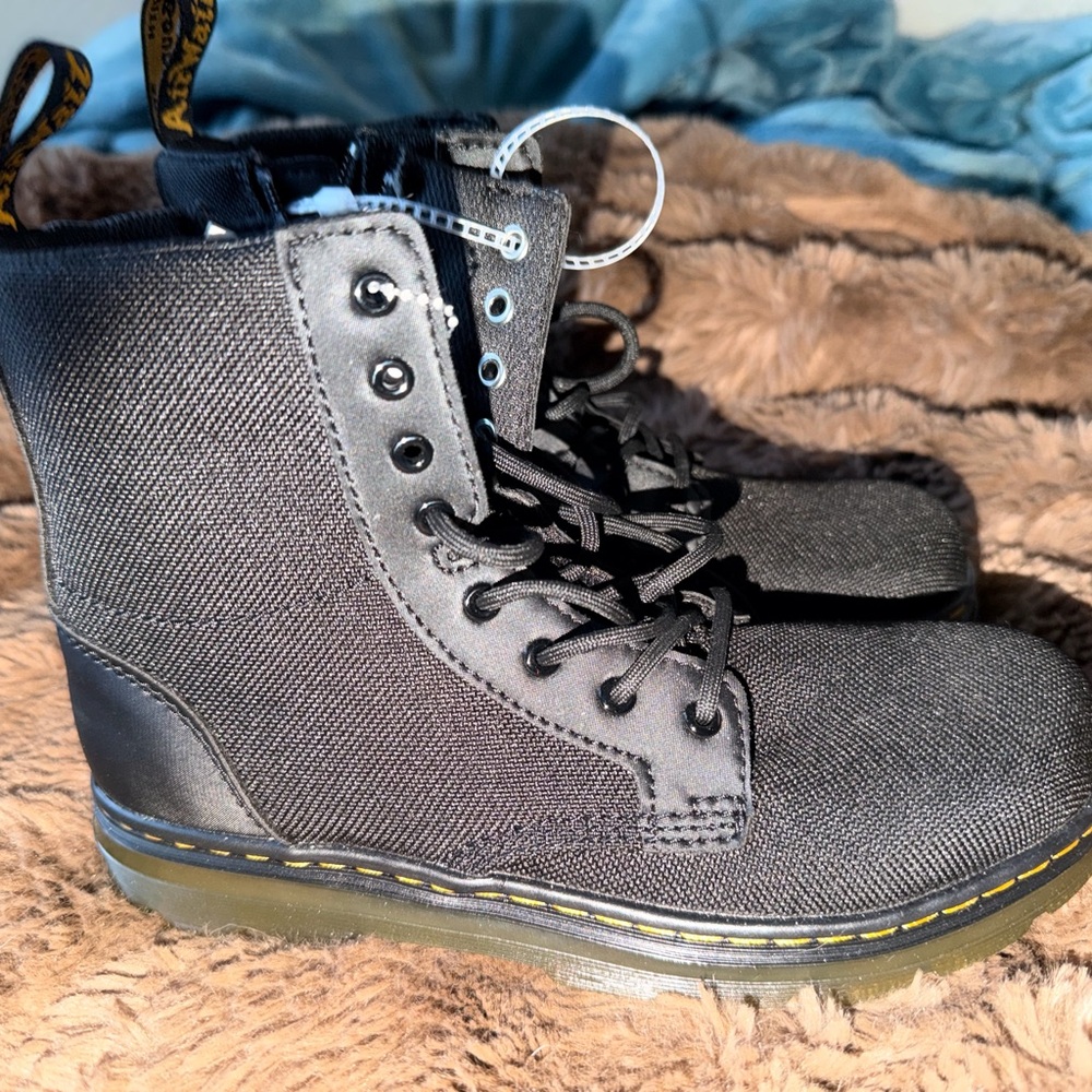 Dr. Martens Black Textured Boots